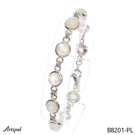 Armreif B8201-PL mit echter Mondstein