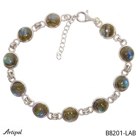 Bracelet B8201-LAB with real Labradorite