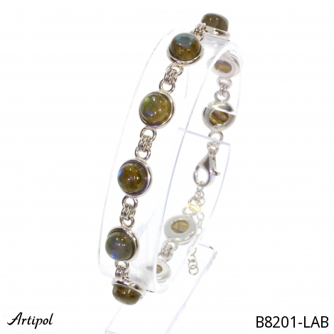 Armreif B8201-LAB mit echter Labradorit