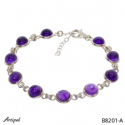 Bracelet B8201-A with real Amethyst