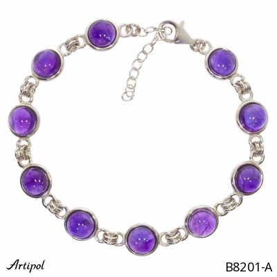 Bracelet B8201-A with real Amethyst