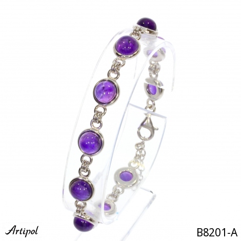 Bracelet B8201-A with real Amethyst