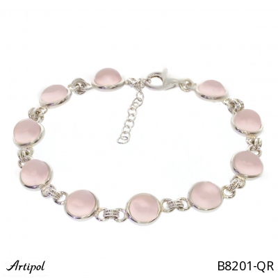 Bracelet B8201-QR en Quartz rose véritable