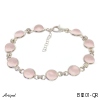 Bracelet B8201-QR with real Rose quartz