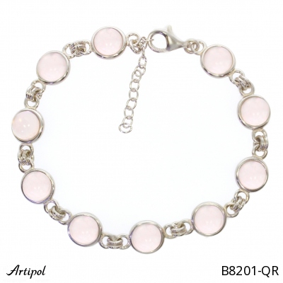 Bracelet B8201-QR en Quartz rose véritable
