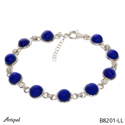 Bracelet B8201-LL en Lapis-lazuli véritable
