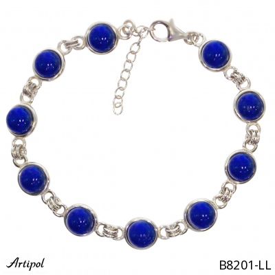 Bracelet B8201-LL en Lapis-lazuli véritable