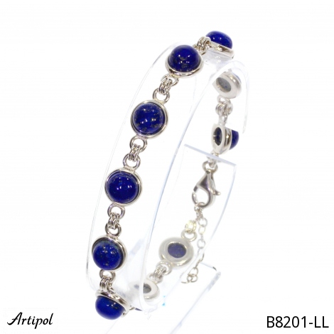 Bracelet B8201-LL with real Lapis lazuli