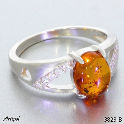 Ring 3823-B with real Amber