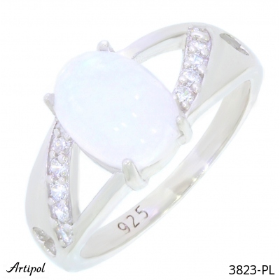 Ring 3823-PL with real Moonstone