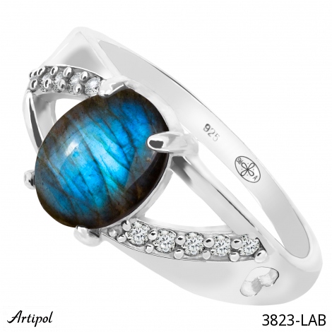 Ring 3823-LAB with real Labradorite