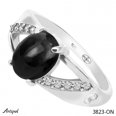 Ring 3823-ON mit echter Schwarzem Onyx