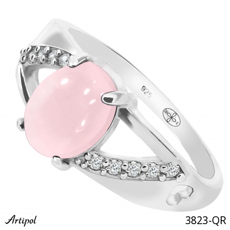 Ring 3823-QR with real Rose Quartz