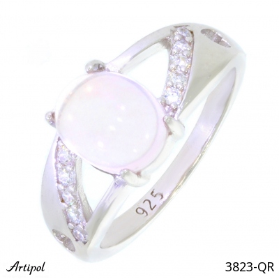 Ring 3823-QR with real Rose quartz