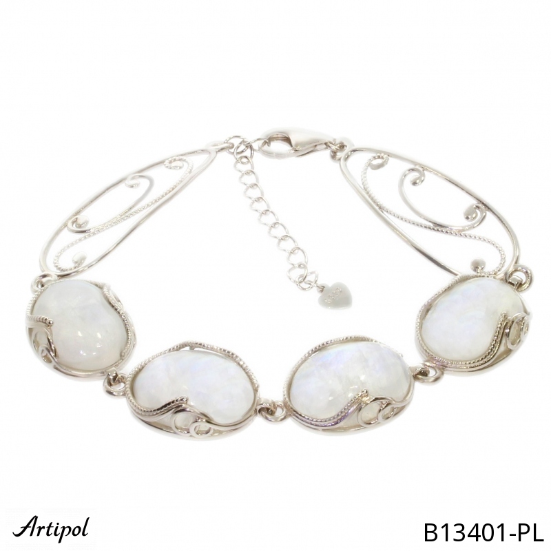 Bracelet B13401-PL with real Moonstone