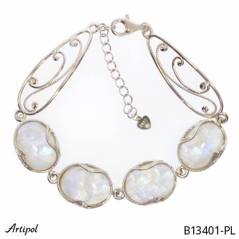 Bracelet B13401-PL with real Moonstone