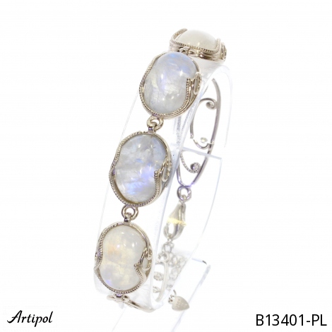 Bracelet B13401-PL with real Moonstone