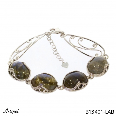 Bracelet B13401-LAB en Labradorite véritable