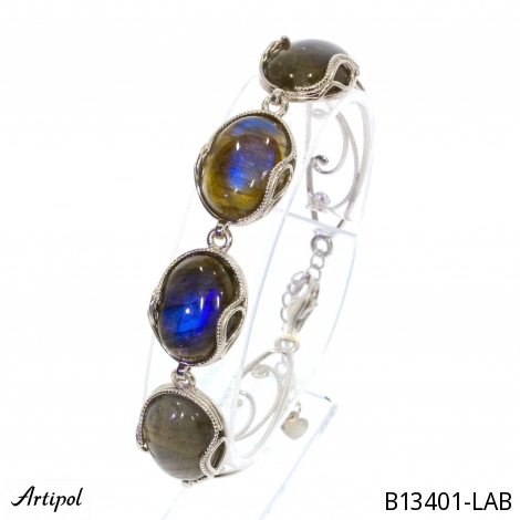 Armreif B13401-LAB mit echter Labradorit