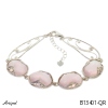 Bracelet B13401-QR with real Rose quartz