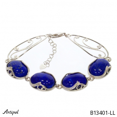 Armreif B13401-LL mit echter Lapis Lazuli