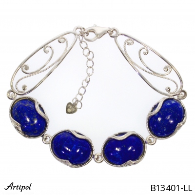 Bracelet B13401-LL en Lapis-lazuli véritable