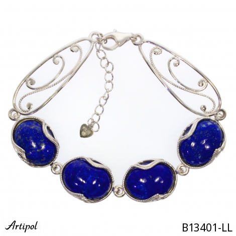 Armreif B13401-LL mit echter Lapis Lazuli
