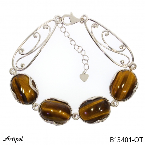 Armreif B13401-OT mit echter Tigerauge