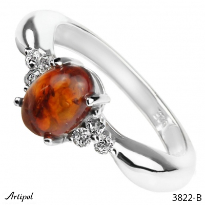 Ring 3822-B with real Amber