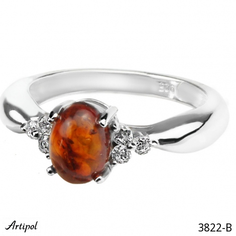 Ring 3822-B mit echter Bernstein