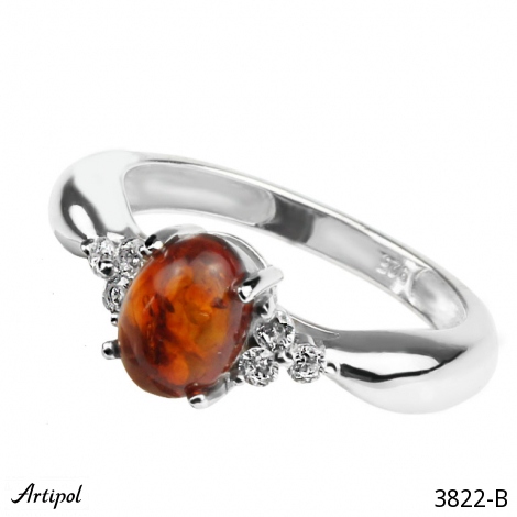 Ring 3822-B mit echter Bernstein