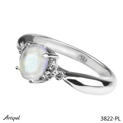 Ring 3822-PL with real Moonstone
