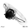 Bague 3822-ON en Onyx noir véritable