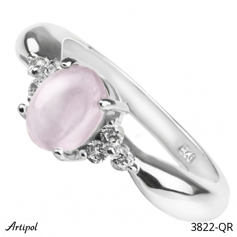 Ring 3822-QR with real Rose Quartz