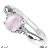 Ring 3822-QR with real Rose quartz