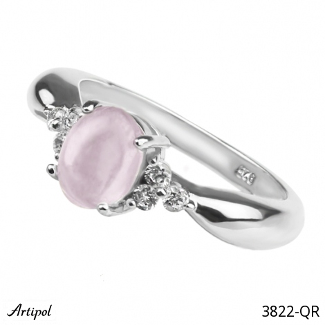 Ring 3822-QR mit echter Rosenquarz