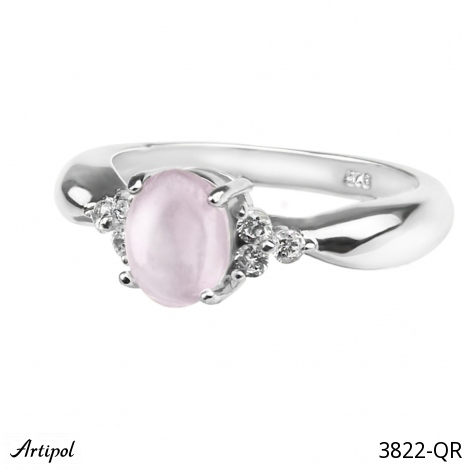 Ring 3822-QR mit echter Rosenquarz
