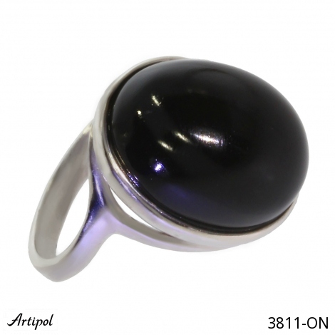 Ring 3811-ON mit echter Schwarzem Onyx