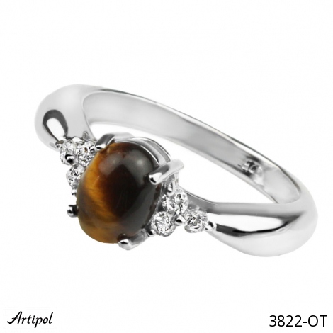 Bague 3822-OT en Oeil de tigre véritable