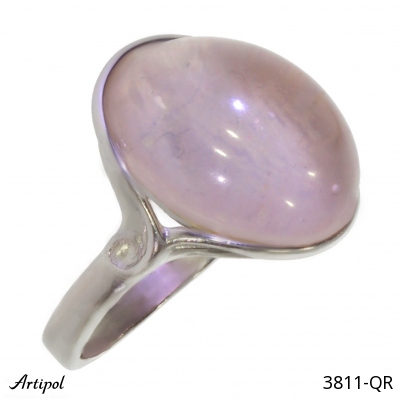 Ring 3811-QR with real Rose quartz