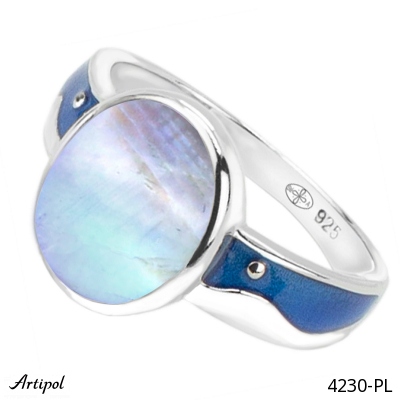 Ring 4230-PL with real Rainbow Moonstone