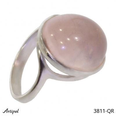 Ring 3811-QR with real Rose quartz