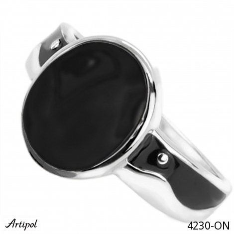 Bague 4230-ON en Onyx noir véritable