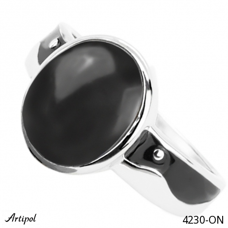 Bague 4230-ON en Onyx noir véritable