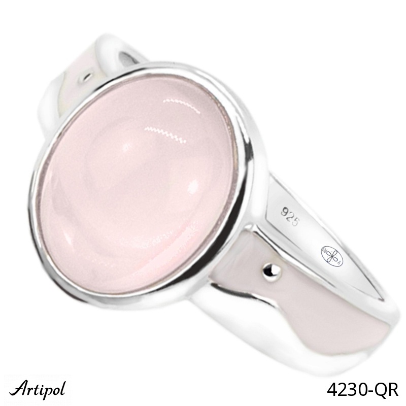 Bague 4230-QR en Quartz rose véritable