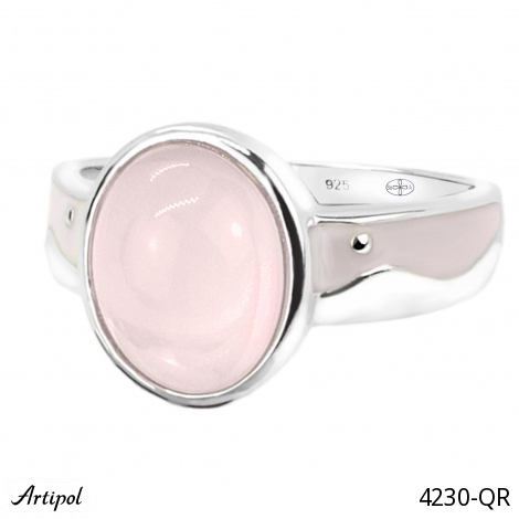 Ring 4230-QR mit echter Rosenquarz