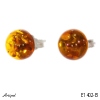 Boucles d'oreilles E1402-B en Ambre véritable