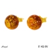 Earrings E1402-BV with real Amber
