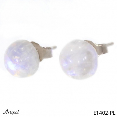 Earrings E1402-PL with real Moonstone