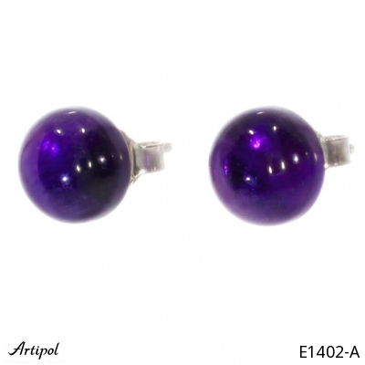 Earrings E1402-A with real Amethyst